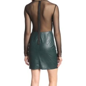 BCBG Green leather shear back size S